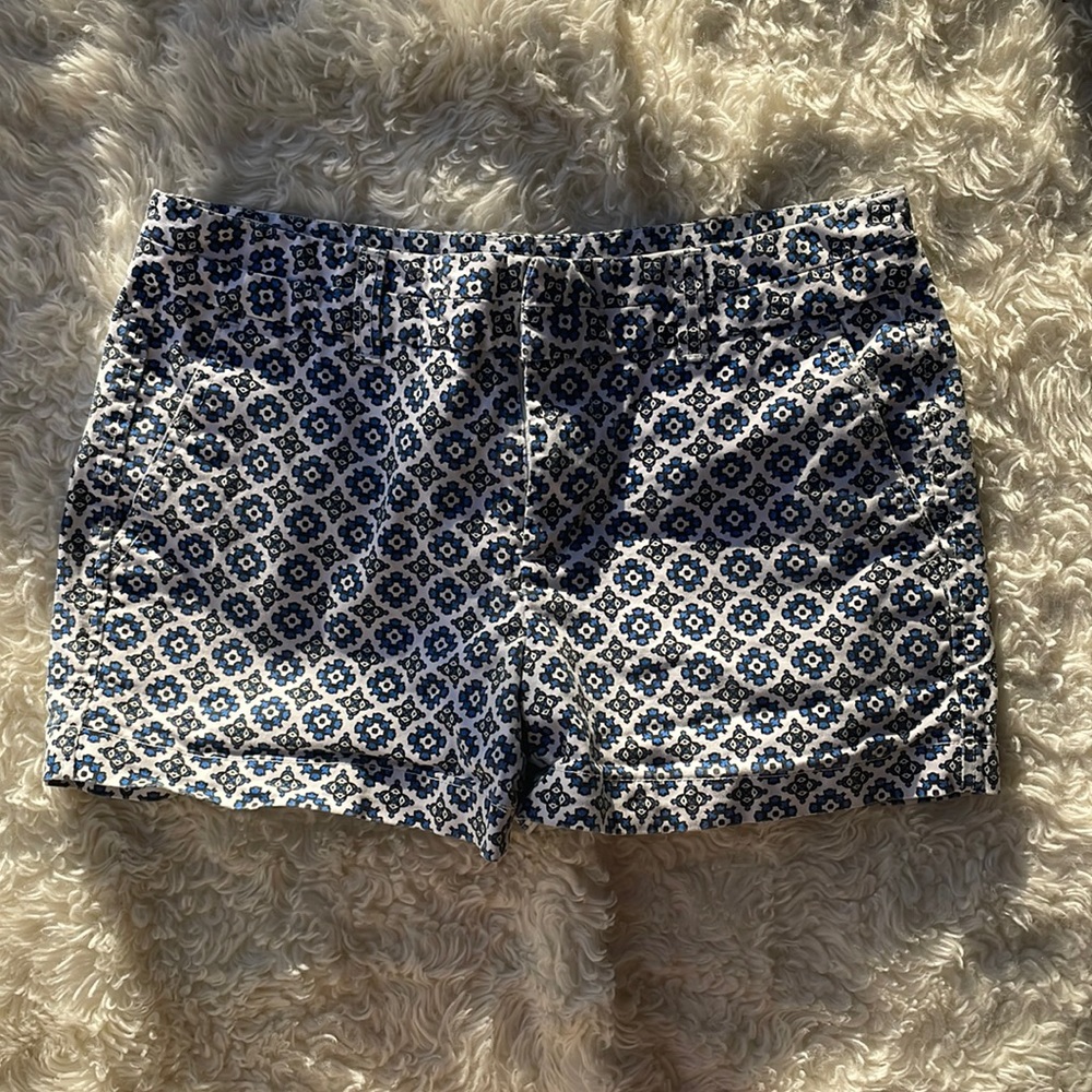Blue and white shorts